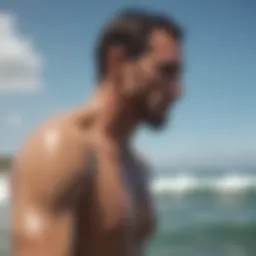 A beautifully designed surf shower overlooking the ocean waves.