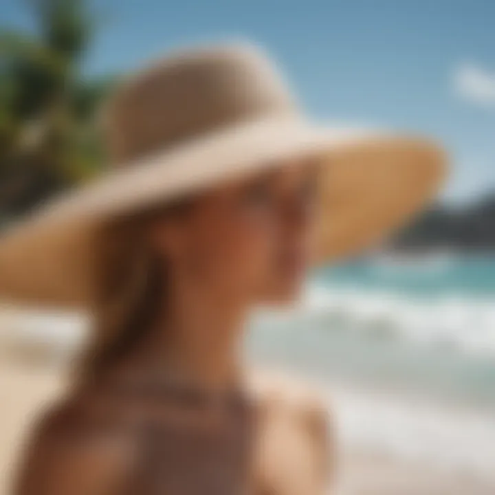 Surfing sun hat with sleek and stylish design