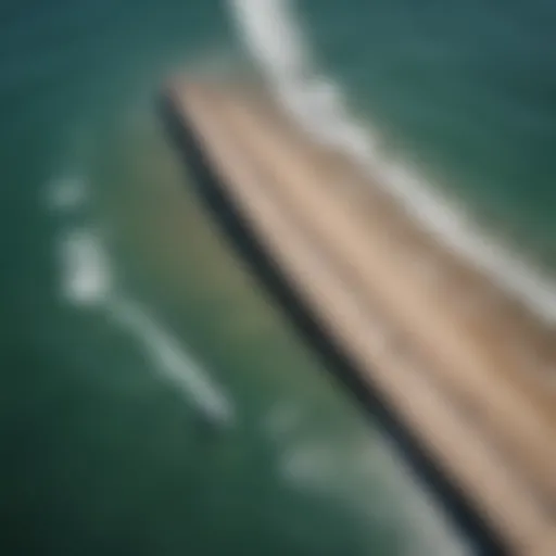 Aerial view of Lower Trestles showcasing its pristine coastline and surfable waves