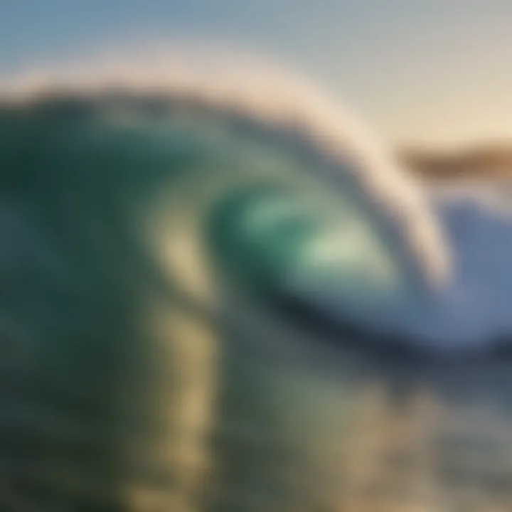 Detailed view of the wave formation at Lower Trestles, highlighting its unique characteristics