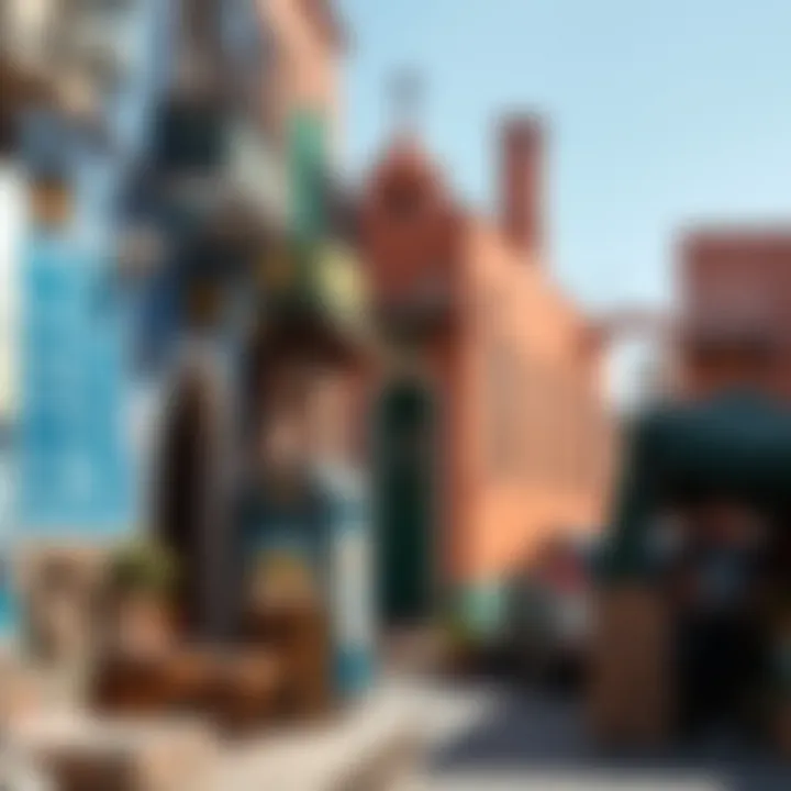 Tangier's Medinas Vibrance The vibrant colors of Tangier's medina under the Moroccan sun