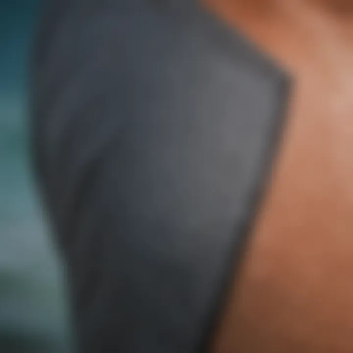 Close-up of high-quality fabric used in board shorts