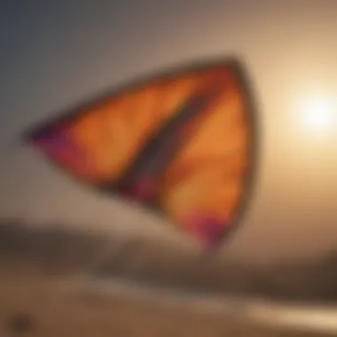 Close-up of a high-quality kite showcasing its materials and stitching