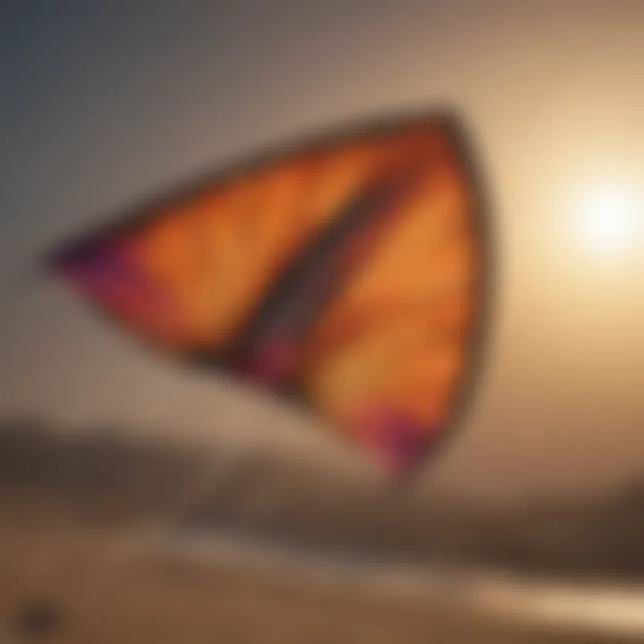 Close-up of a high-quality kite showcasing its materials and stitching