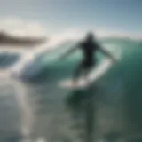 A surfer capturing waves with a high-quality camera