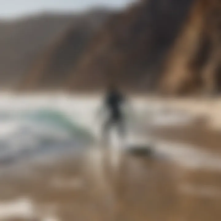 Surfers enjoying a vibrant beach atmosphere in Baja