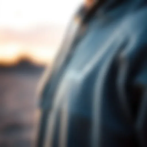 A close-up view showcasing the fabric texture of the Billabong grey hoodie