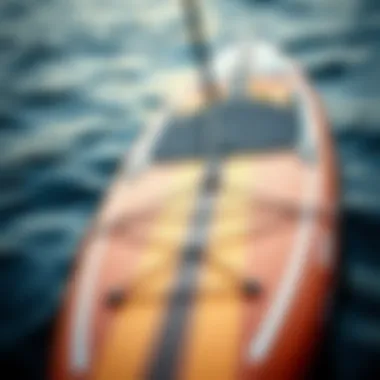 Innovative Paddleboard Design Close-up of a diverse stand-up paddleboard design