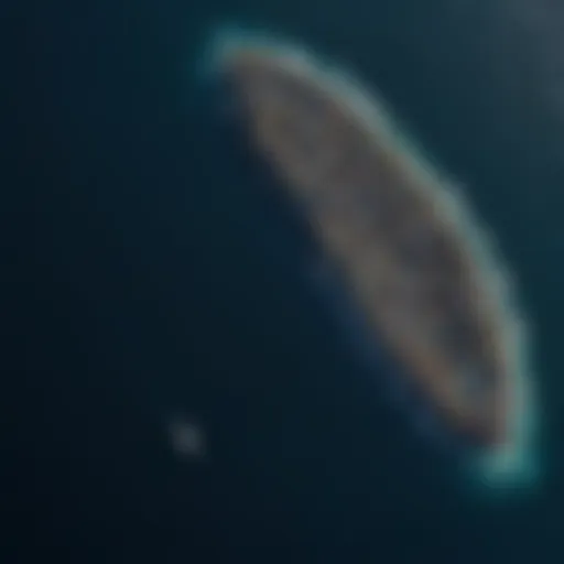 Aerial view of the Pacific Garbage Patch showcasing debris concentration