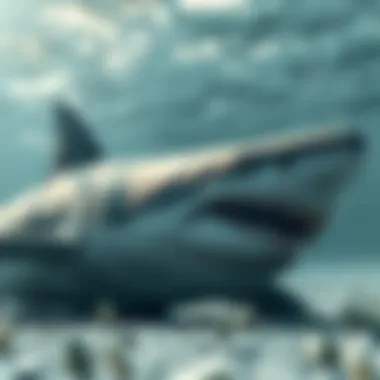 Resting Behavior of Great White Sharks A great white shark resting near the ocean floor