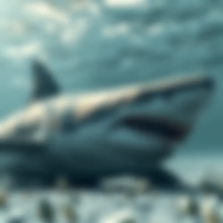 Resting Behavior of Great White Sharks A great white shark resting near the ocean floor