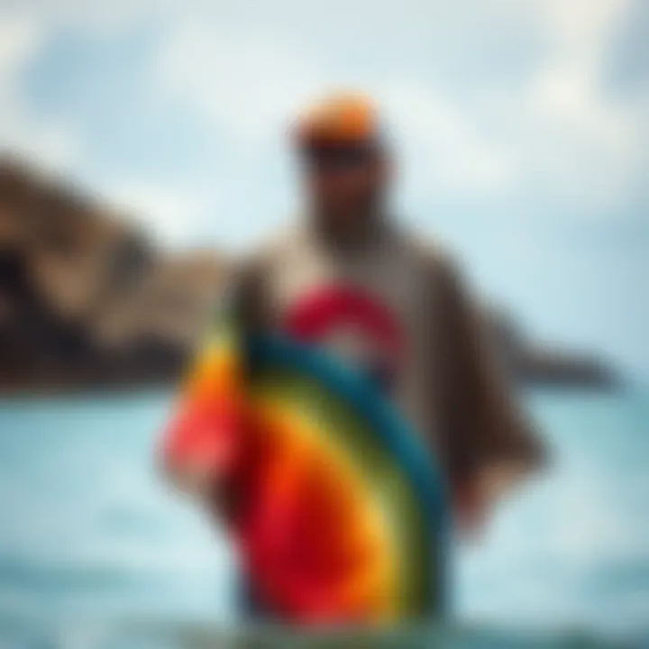 Vibrant Rip Curl Poncho Design Rip Curl Poncho showcasing its vibrant design