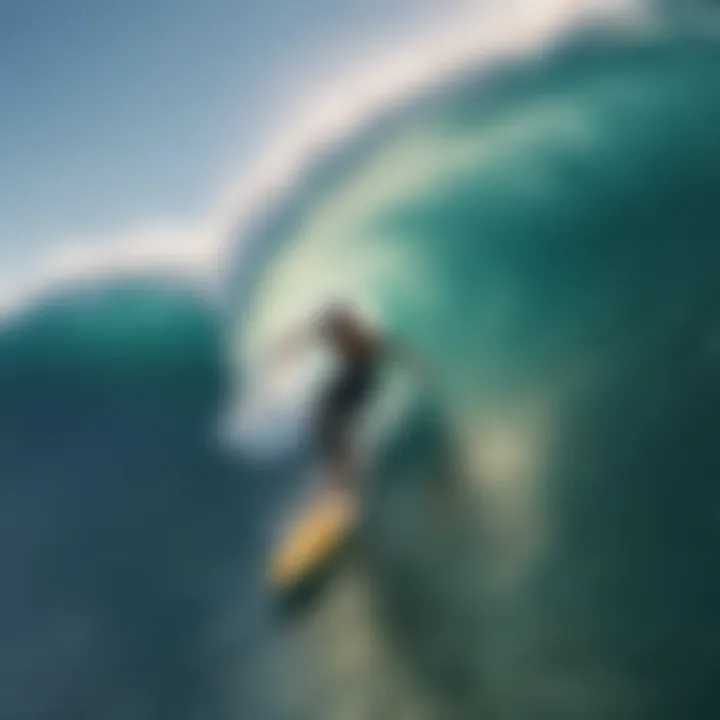 A vibrant wave captured during a surfing session