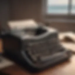 A vintage typewriter with a quote on paper