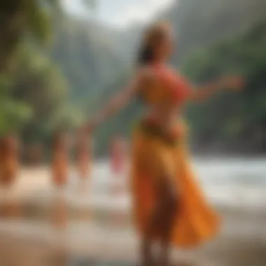 Traditional Hawaiian hula dance