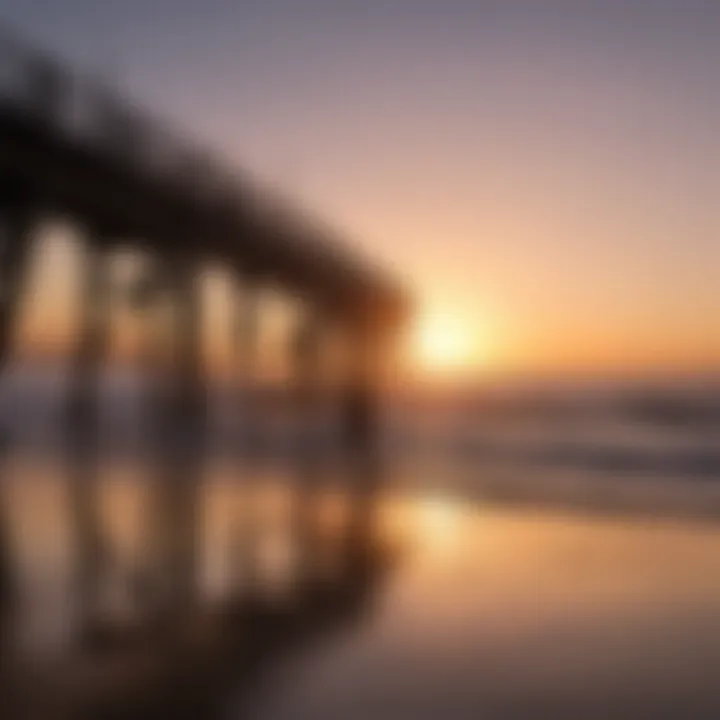 Sunset silhouette of a surfer at Trestles Beach