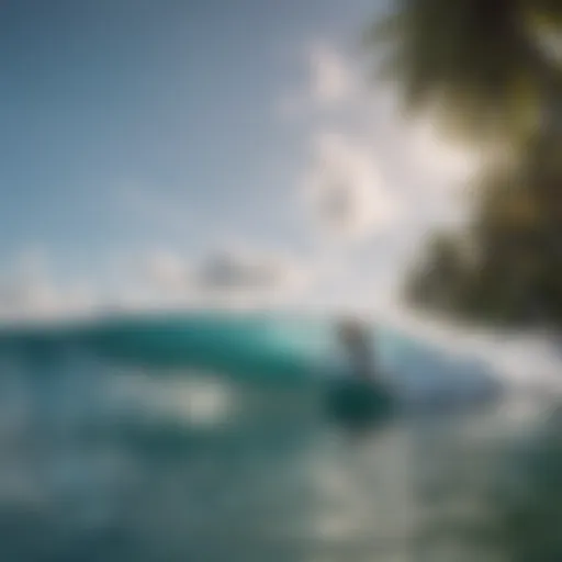 Tropical Paradise Surfing Spot in Maldives