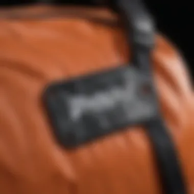 Close-up of the durable waterproof material of the prolite smuggler bag