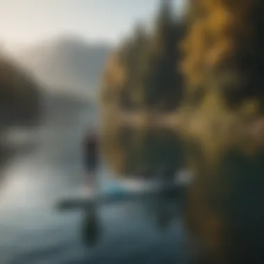 Stand-Up Paddleboarder Enjoying Scenic Lake Views