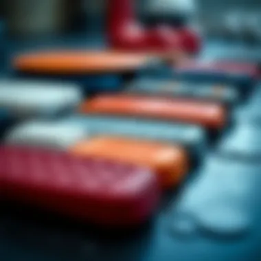 Diverse Materials for Stomp Pads Variety of stomp pad materials displayed