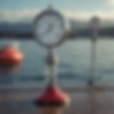 Different types of anemometers displayed against a nautical backdrop