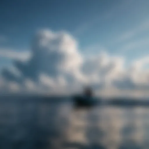 Diverse types of clouds in a clear blue sky