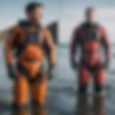 A side-by-side comparison of traditional and modern dry suit technologies