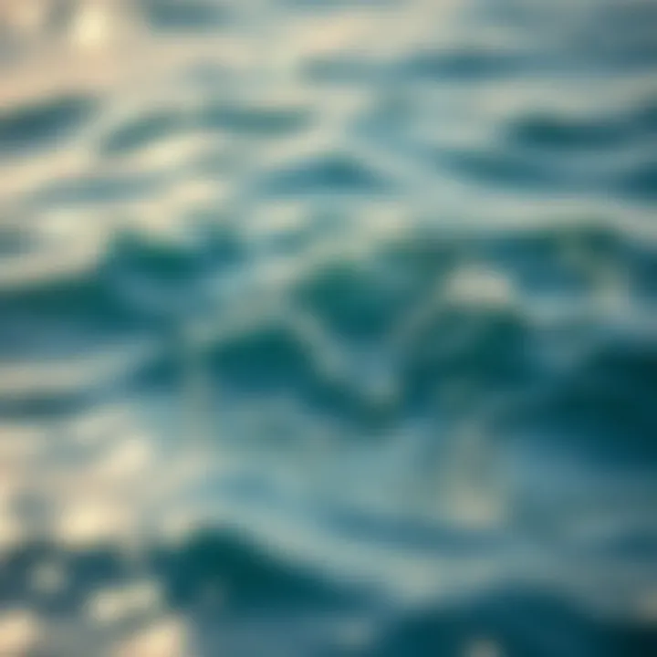 Pollution in ocean waters demonstrating the impact of human activity