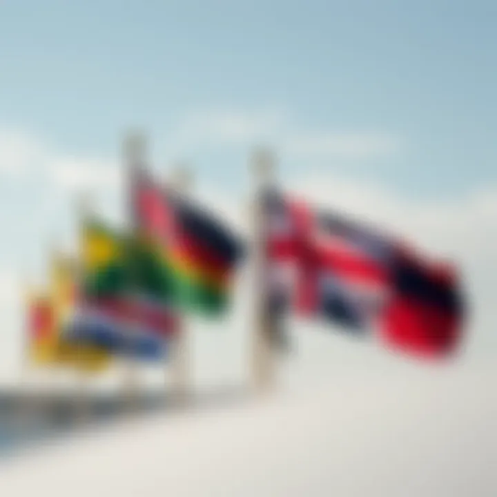 Evolution of Race Committee Flags A historical overview illustration depicting the evolution of race committee flags