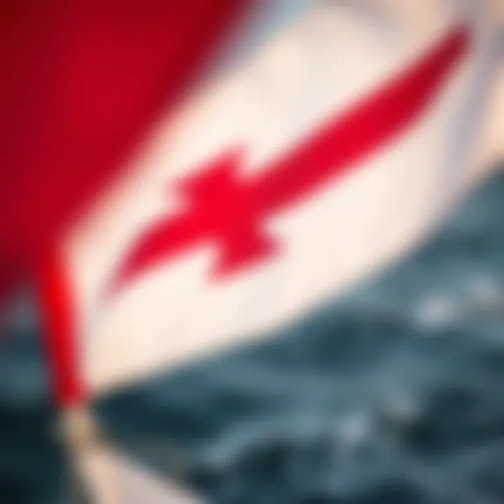 Symbolism of Race Committee Flags Close-up of a specific race committee flag highlighting its symbolism