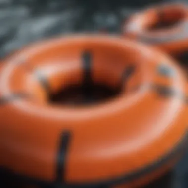 Variety of materials used in life preservers displayed together.