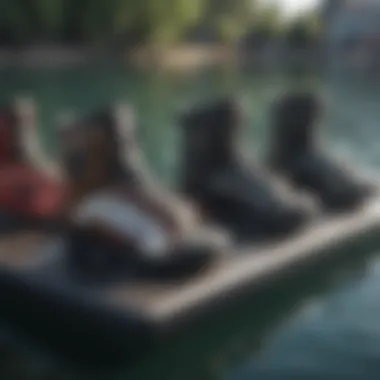 Different Wakeboard Binding Sizes A visual representation of different wakeboard binding sizes with labels.