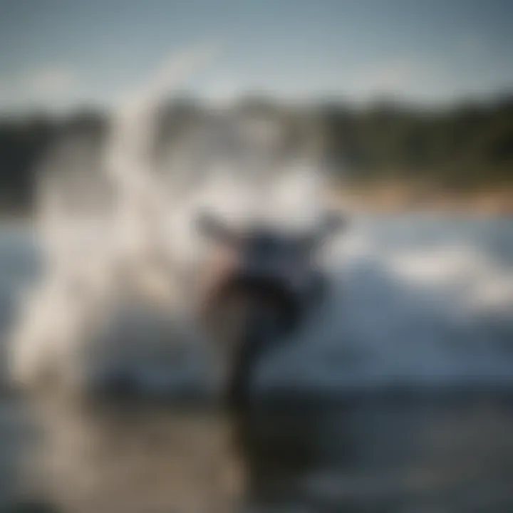 A coastal scene highlighting wind effects on water surface