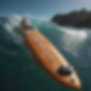 Revolutionary Underwater Surfboard Design Innovative underwater surfboard design showcasing sleek contours and hydrodynamic features