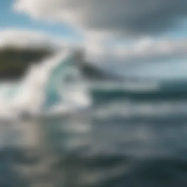 Surfer performing a stylish aerial maneuver at Richardson's Beach