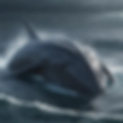 Majestic Blue Whale Gliding Through Ocean Depths