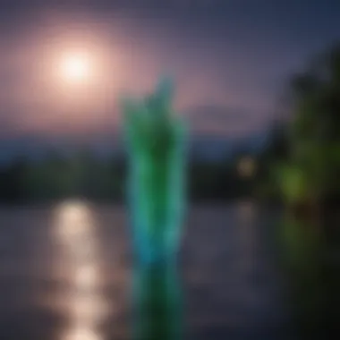 Bioluminescent Plankton Illuminated by Tropical Moonlight