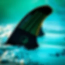 Detailed view of Viper surfing fins showcasing design features