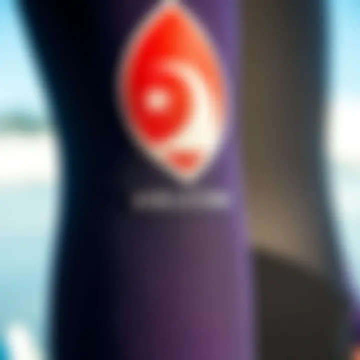 Wetsuit Material Detail Close-up of Volcom wetsuit fabric texture and details