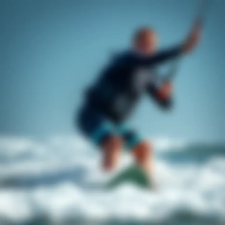 Dynamic Water Sports Experience with Waist-Wrap Leash Dynamic demonstration of waist-wrap leash in action on the water