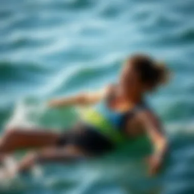 Enhanced Mobility with Waist-Wrap Leash in Water Activities User enjoying enhanced mobility with the waist-wrap leash