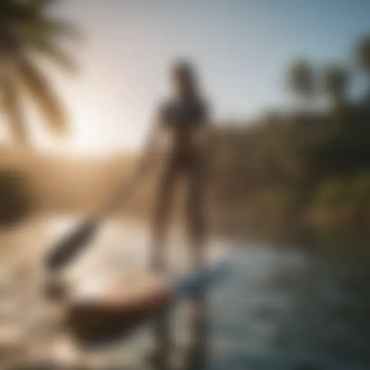 Paddle board width adjustment demonstration