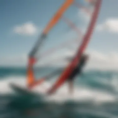 Windsurfer harnessing the power of the wind at Punta Mango