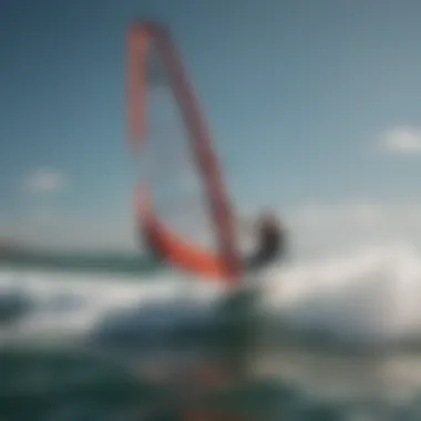 Windsurfers harnessing powerful winds for an adrenaline-filled ride