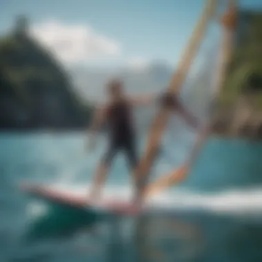 Windsurfing in the turquoise waters of Costa Kare