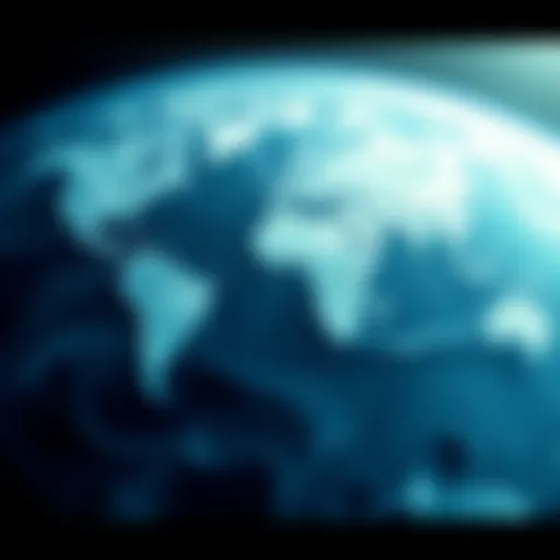 Global wind patterns map showcasing atmospheric circulation